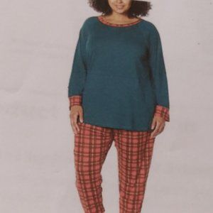 NWT Retreat y Rhonda Shear 2-piece Brushed Jersey Lounge Set Women's Plus Sz 1X